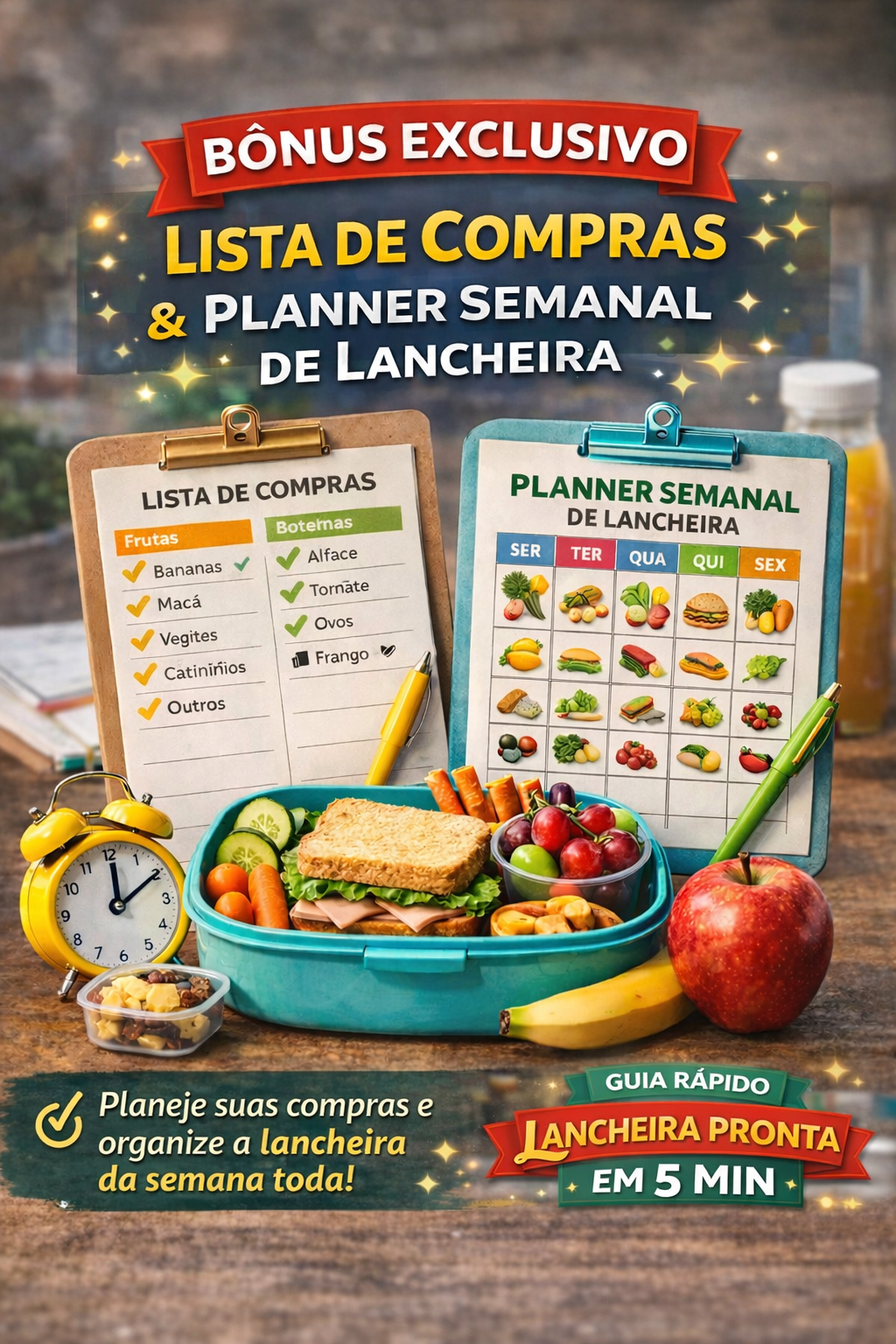 Bônus Exclusivo: Lista de Compras e Planner